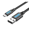 USB cable VENTION COLBH USB 2.0 A Male to Micro-B Male  Cable 2M Black PVC Type