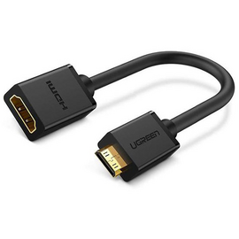 UGREEN 20137 Mini HDMI Male to HDMI Female Adapter Cable 22cm (Black)