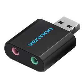 VENTION VAB-S17-B USB External Sound Card Black Metal Type