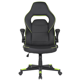სავარძელი, 2E, GAMING Chair, HEBI, Black/Green, (2E-GC-HEB-BK)