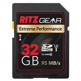 Ritz Gear Extreme Performance SD 32GB 9545 MBS ReadWrite Speed U3 Class-10 V30 SDHC