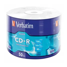 დისკი Verbatim CD-R Matt Silver 700MB 52x 50PK (43787)