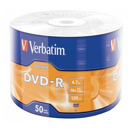 დისკი Verbatim DVD-R Matt Silver 4.7GB 16x 50PKSp (43791)