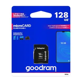 SD Card GOODRAM-microSD 128GB, class 10 UHS1, 100mbs
