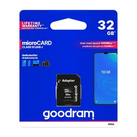 SD Card GOODRAM-microSD 32GB, class 10 UHS1, 100mbs