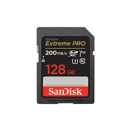 SD Card SanDisk 128GB Extreme PRO SDXC UHS-I Card 200MBS V304K Class 10 SDSDXXD-128G-GN4IN