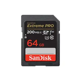 SD Card SanDisk 64GB Extreme PRO SDXC UHS-I Card 200MBS V304K Class 10 SDSDXXU-064G-GN4IN