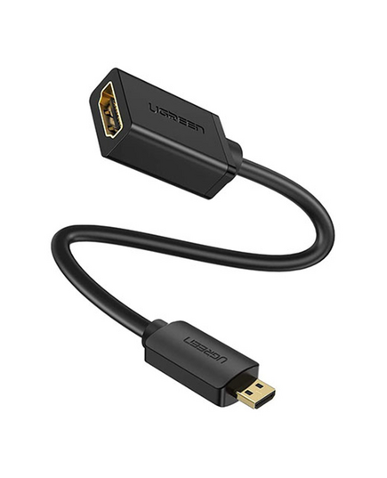 HDMI UGREEN (20134)  Micro HDMI Male to HDMI Female Adapter Cable 22cm(Black)