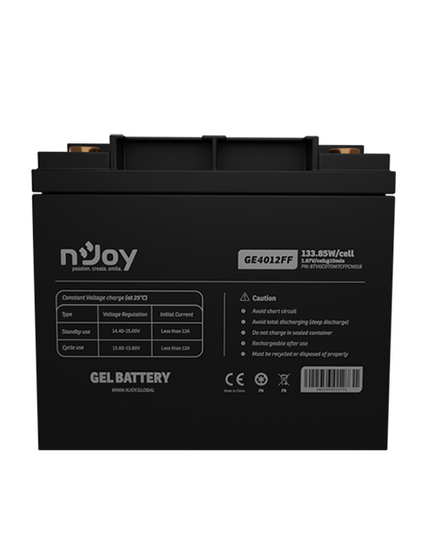 nJoy GE4012FF 12V VRLA GEL Battery - BTVGCDTOMTCFFCN01B