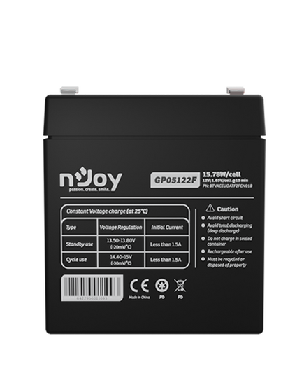 აკუმულატორი nJoy GP05122F 12V VRLA AGM Battery - BTVACEUOATF2FCN01B