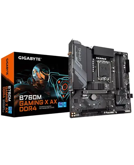 დედა დაფა GIGABYTE B760M GAMING X AX DDR4 LGA 1700 4xDDR4 mATX Wi-Fi 6E Bluetooth DP HDMI (B760M_G_X_AX_DDR4)