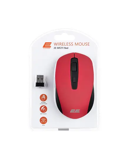 მაუსი 2E MF211 Wireless 1600 DPI (2E-MF211WR) - Red