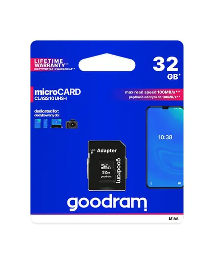 SD Card GOODRAM-microSD 32GB, class 10 UHS1, 100mbs